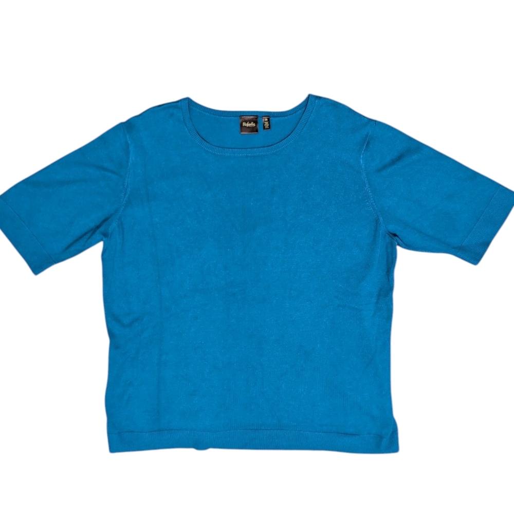 Rafaella‎ Women's Blue Crew Neck Sweater
